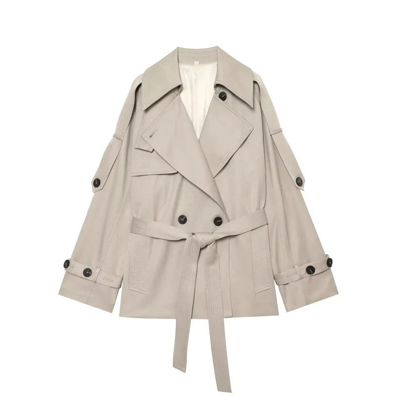 Eloria Relaxed Belted Short Trench Coat