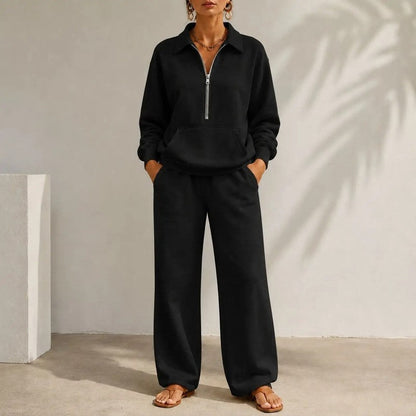 Eloria Relaxed Zip Collar Lounge Set
