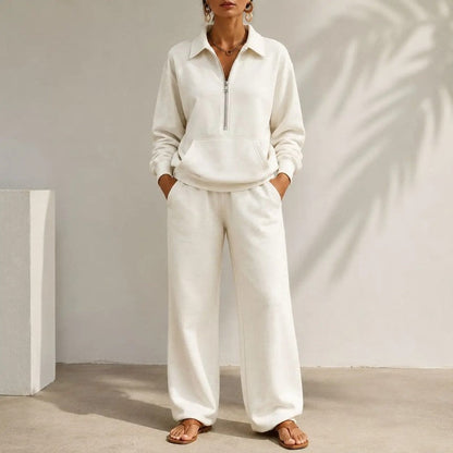 Eloria Relaxed Zip Collar Lounge Set