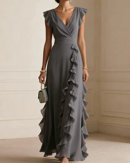Eloria Ruffle Wrap Maxi Dress