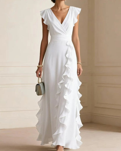 Eloria Ruffle Wrap Maxi Dress