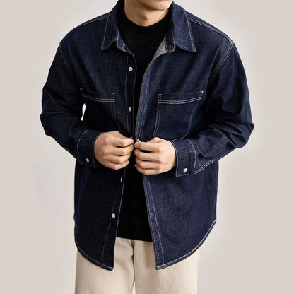 Plus Size Elsten Relaxed Selvedge Denim Overshirt