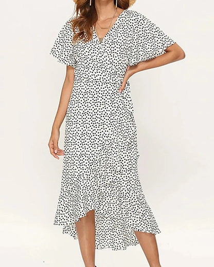 Isalene Ruffle Wrap Maxi Robe