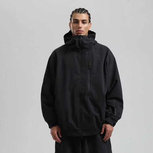 Kavrin Oversized Hooded Windbreaker Jacket