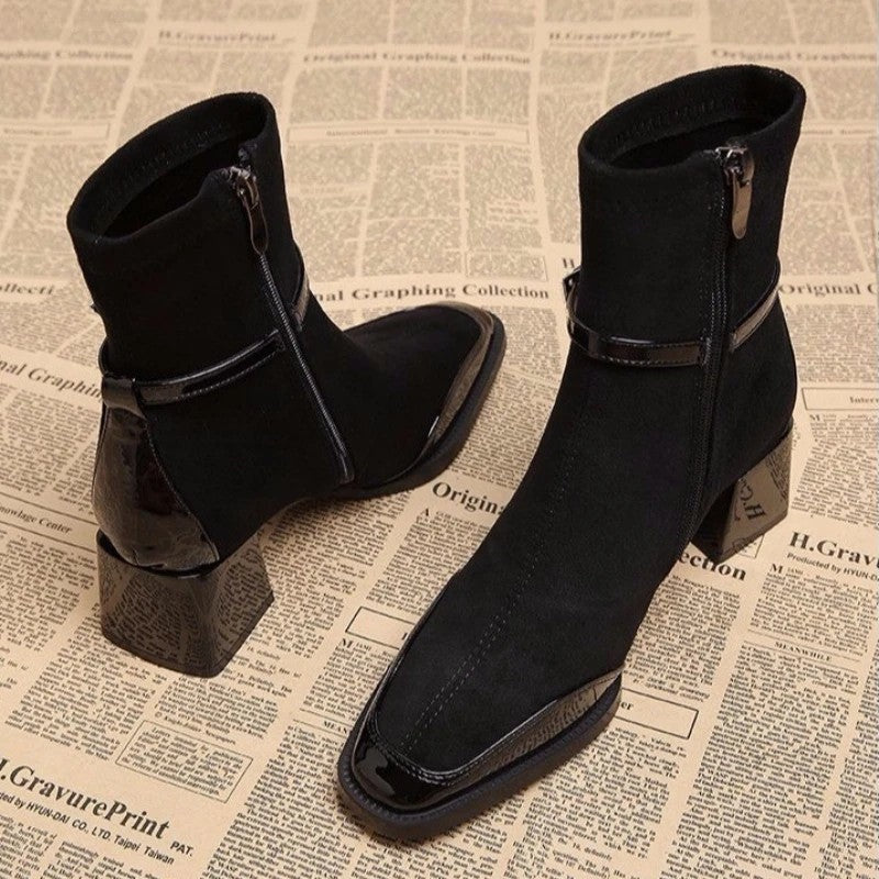 Laura Block Heel Ankle Boot