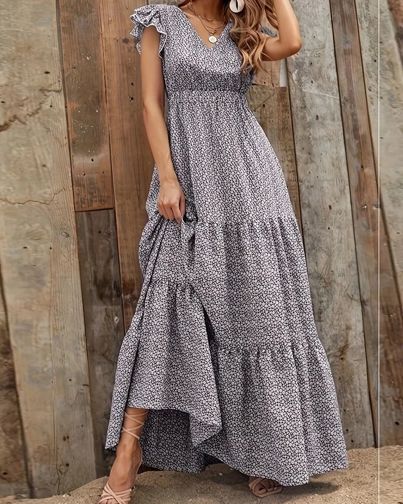 Liora Ruffled Tiered Maxi Dress