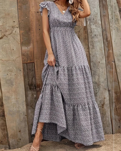 Liora Ruffled Tiered Maxi Dress