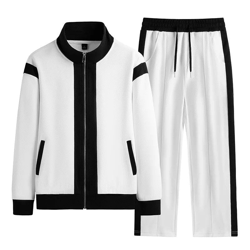 Lorven Contrast Stripe Zip Track Set