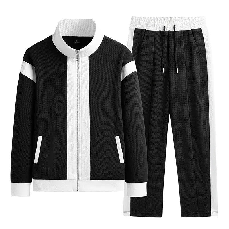 Lorven Contrast Stripe Zip Track Set