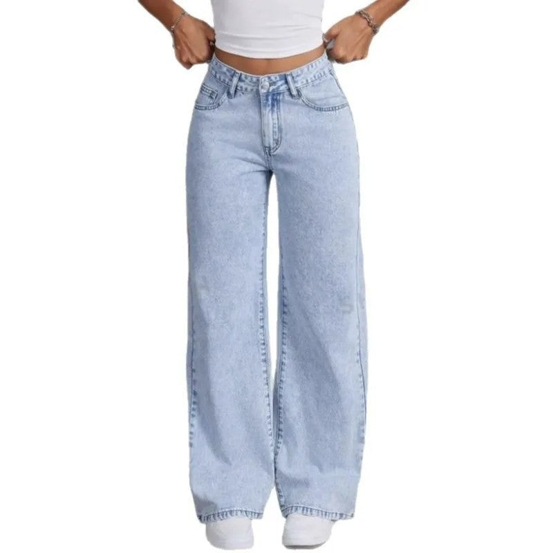 Lunari Relaxed Embroidered Wide-Leg Jeans
