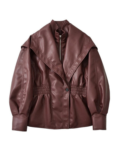Lunari Relaxed Faux Leather Jacket