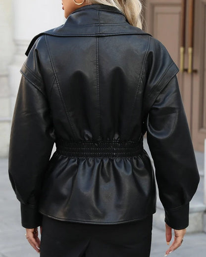 Lunari Relaxed Faux Leather Jacket