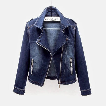 Lunari Relaxed Moto Denim Jacket