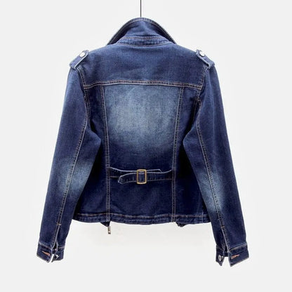Lunari Relaxed Moto Denim Jacket