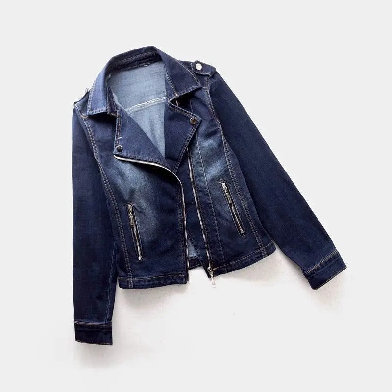 Lunari Relaxed Moto Denim Jacket
