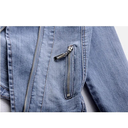 Lunari Relaxed Moto Denim Jacket