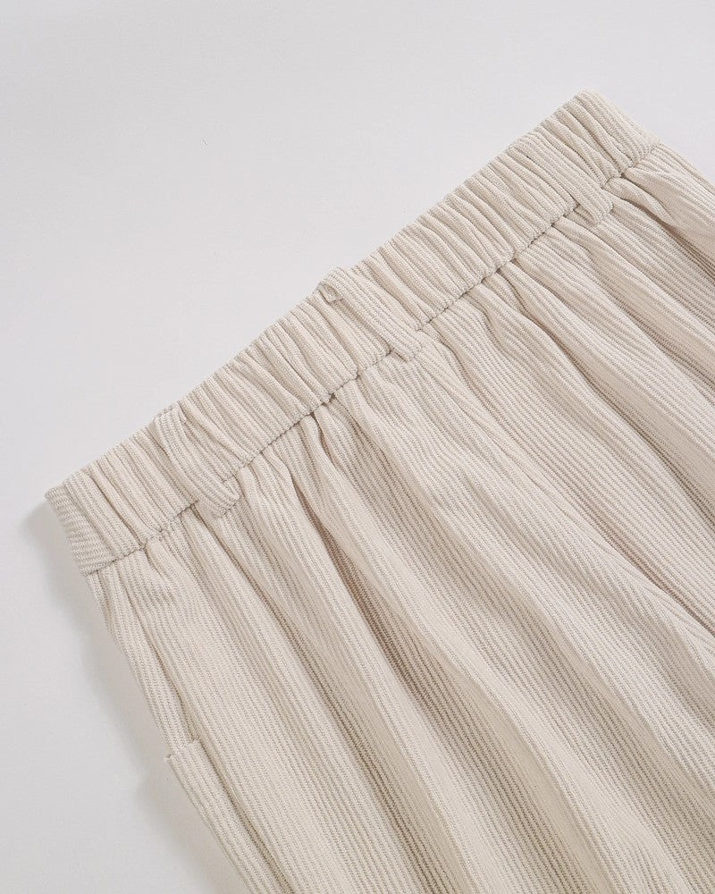 Lunari Relaxed Wide-Leg Corduroy Pants