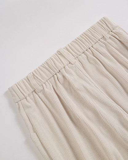 Lunari Relaxed Wide-Leg Corduroy Pants