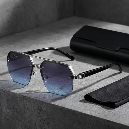 Lunaro Geometric Gradient Lens Sunglasses
