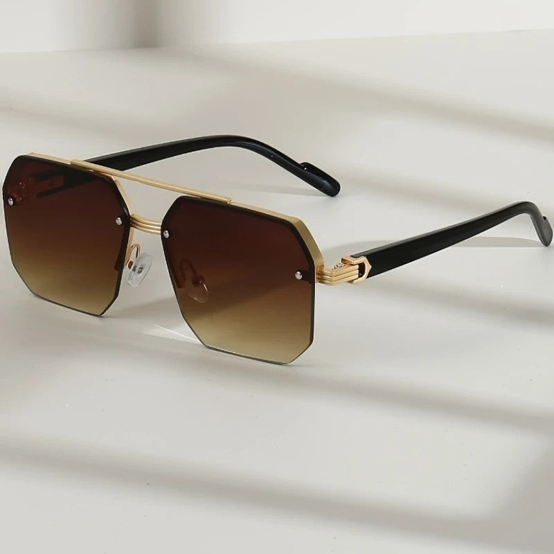 Lunaro Geometric Gradient Lens Sunglasses