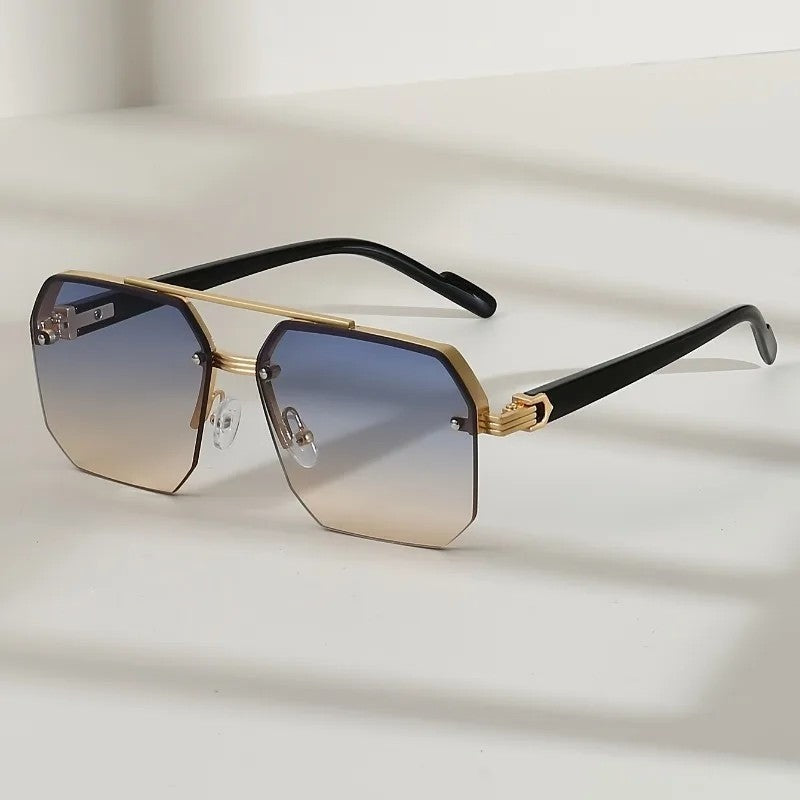 Lunaro Geometric Gradient Lens Sunglasses