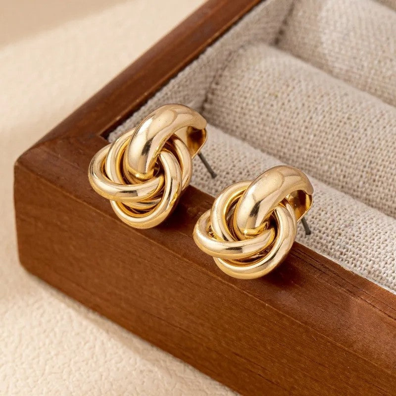 Lunelle Chunky Knot Stud Earrings