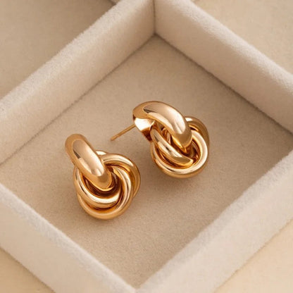 Lunelle Chunky Knot Stud Earrings
