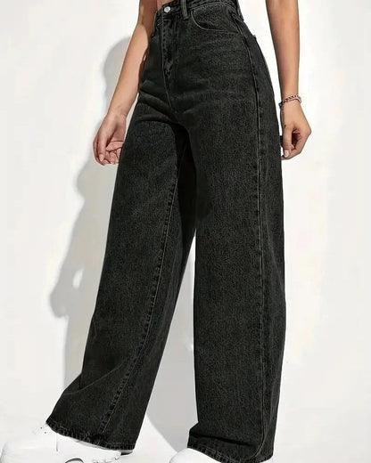 Lunelle Relaxed High-Rise Wide-Leg Jeans