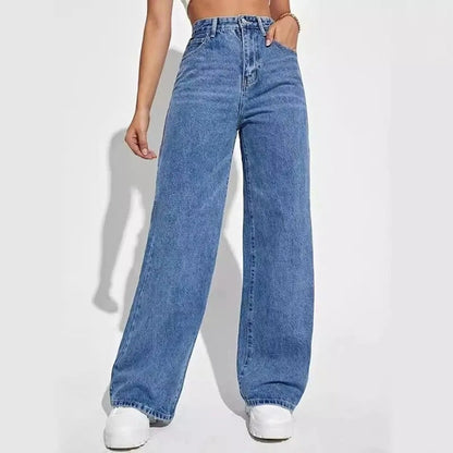 Lunelle Relaxed High-Rise Wide-Leg Jeans