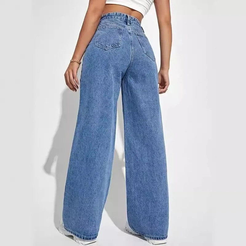 Lunelle Relaxed High-Rise Wide-Leg Jeans
