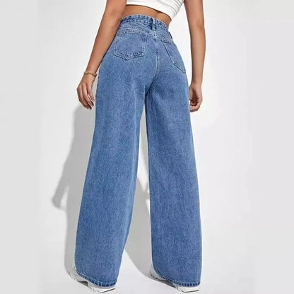 Lunelle Relaxed High-Rise Wide-Leg Jeans