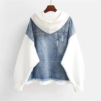 Lunelle Relaxed Hooded Denim Jacket