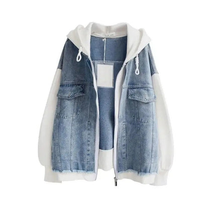 Lunelle Relaxed Hooded Denim Jacket
