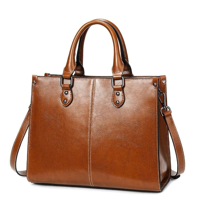 Lunelle Structured Top Handle Tote Bag