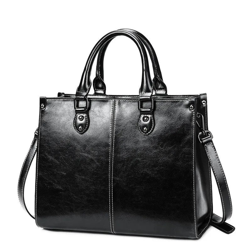 Lunelle Structured Top Handle Tote Bag