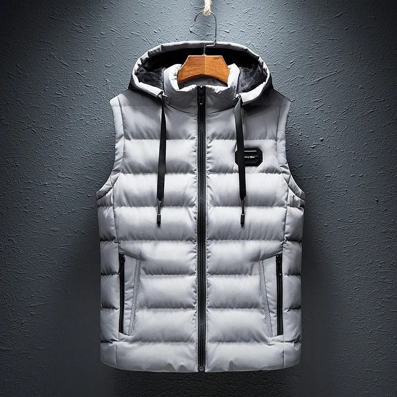 Plus Size Lusaro Quilted Hooded Puffer Vest