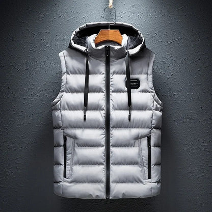 Plus Size Lusaro Quilted Hooded Puffer Vest