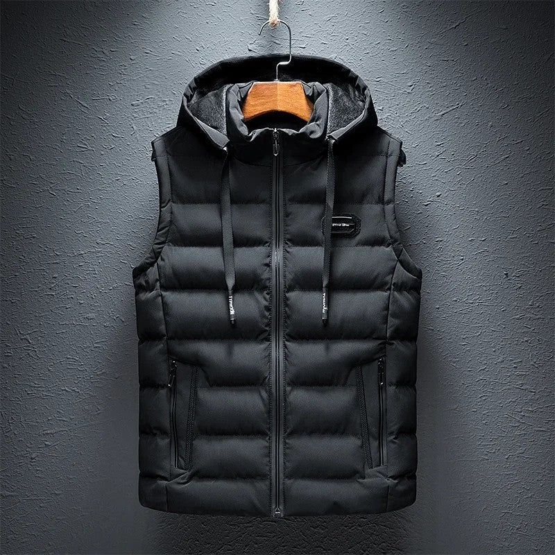 Plus Size Lusaro Quilted Hooded Puffer Vest