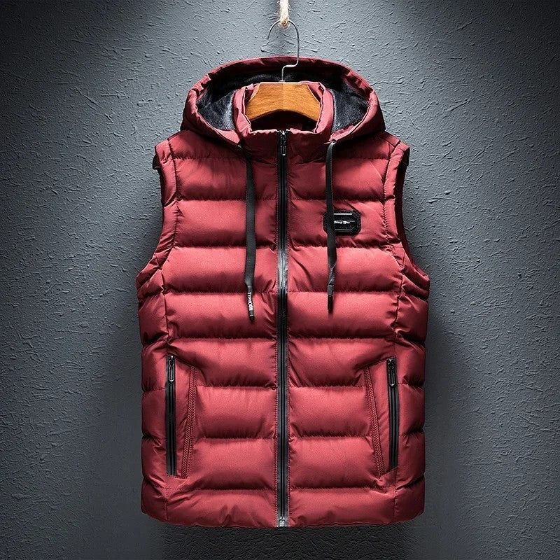 Plus Size Lusaro Quilted Hooded Puffer Vest