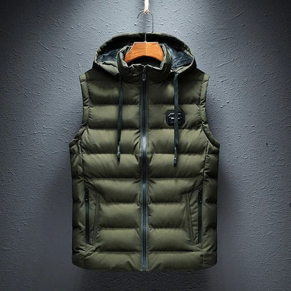 Plus Size Lusaro Quilted Hooded Puffer Vest