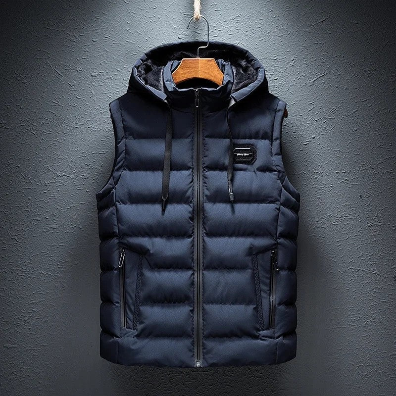 Plus Size Lusaro Quilted Hooded Puffer Vest