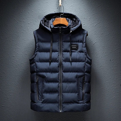 Plus Size Lusaro Quilted Hooded Puffer Vest