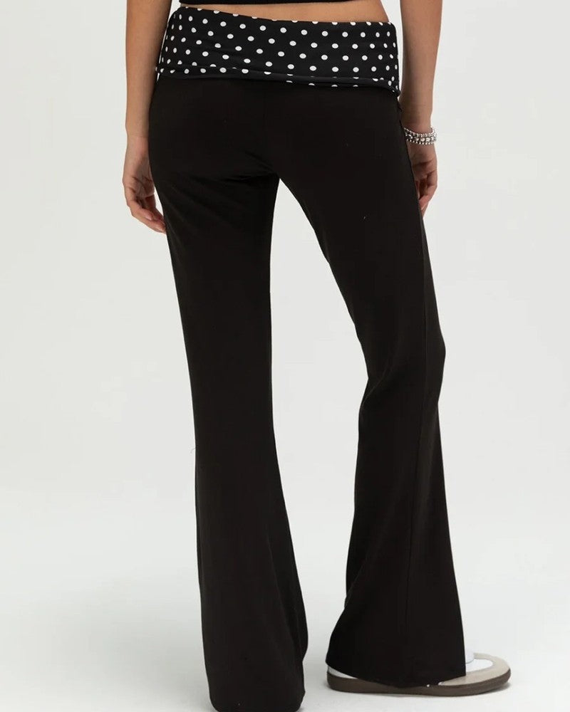 Marbelle Foldover Waist Flared Yoga Pants