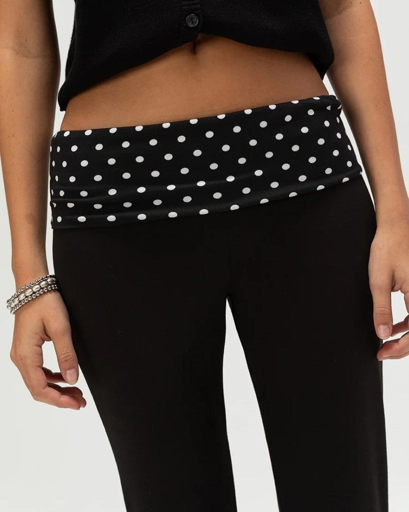 Marbelle Foldover Waist Flared Yoga Pants