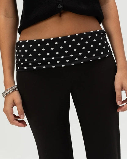 Marbelle Foldover Waist Flared Yoga Pants