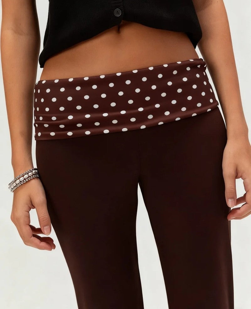 Marbelle Foldover Waist Flared Yoga Pants