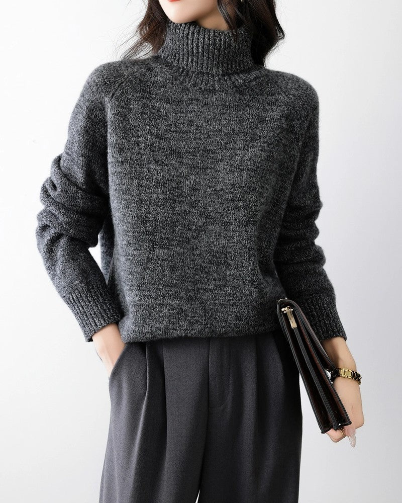 Marelda Relaxed Knit Turtleneck Sweater