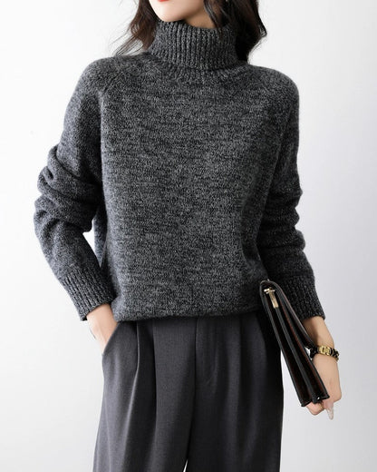 Marelda Relaxed Knit Turtleneck Sweater