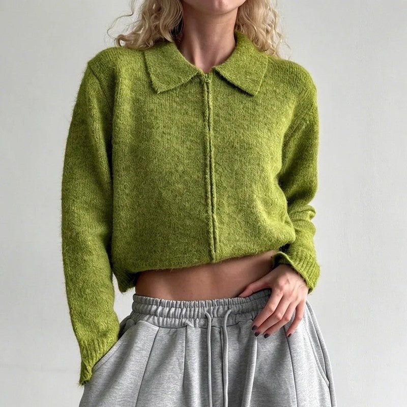 Margot Relaxed Cropped Knit Cardigan