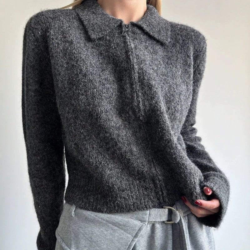 Margot Relaxed Cropped Knit Cardigan